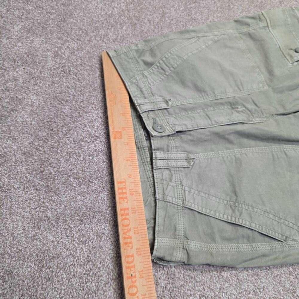 Parachute Baggy Jogger AEO Wide Leg Utility Cargo Pants Sz 2 Olive Green Stretch - Picture 10 of 12